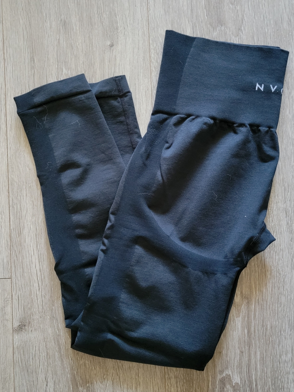 NVGTN Black High-Waist Seamless Contour